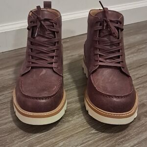 Vibram X Label Collab Brown Moc Toe Leather Boots Men's Size 13 NWOB